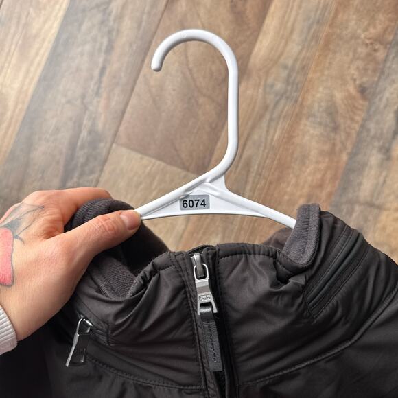 VTG Polo Ralph Lauren Coat Softshell Bomber Jacket Mens Large Hood Leather Trim - Picture 12 of 12